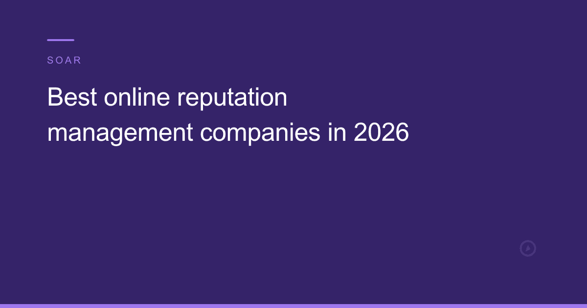 Best online reputation management companies in 2026