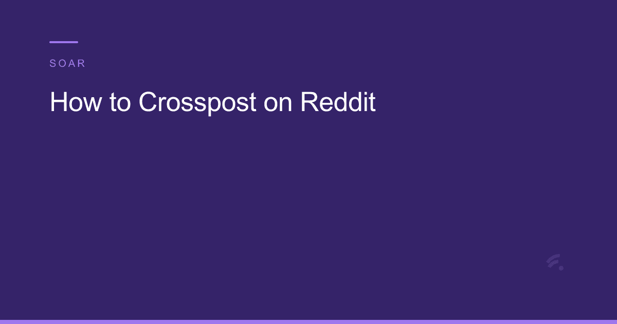 How to Crosspost on Reddit
