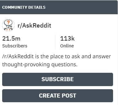 ask reddit 
